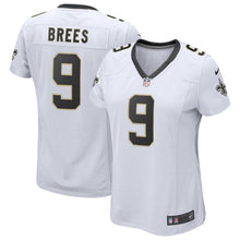 Load image into Gallery viewer, Drew Brees #9 New Orleans Saints Women's White/Black Game Player Jersey