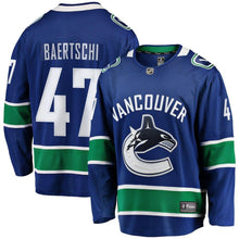 Load image into Gallery viewer, Fanatics Branded Sven Baertschi Vancouver Canucks Blue Breakaway Player Jersey