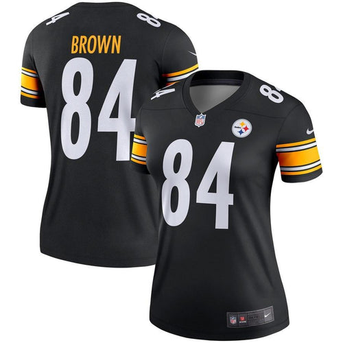 Antonio Brown #84 Pittsburgh Steelers Women's Black Legend Jersey