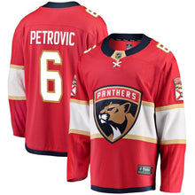 Load image into Gallery viewer, Fanatics Branded Alexander Petrovic Florida Panthers Red Breakaway Jersey
