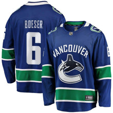 Load image into Gallery viewer, Fanatics Branded Brock Boeser Vancouver Canucks Blue Breakaway Player Jersey