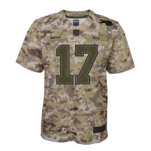 Load image into Gallery viewer, Josh Allen #17 Buffalo Bills Youth Camo Salute to Service Game Jersey