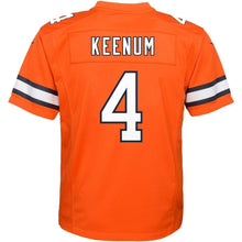 Load image into Gallery viewer, Case Keenum #4 Denver Broncos Youth Orange Color Rush Player Game Jersey