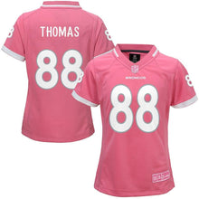 Load image into Gallery viewer, Demaryius Thomas #88 Denver Broncos Girls Youth Pink Bubble Gum Jersey