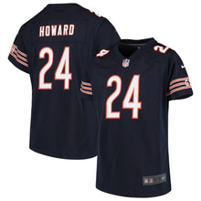 Load image into Gallery viewer, Jordan Howard #24 Chicago Bears Girls Youth Navy Game Jersey