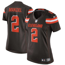Load image into Gallery viewer, Johnny Manziel #2 Cleveland Browns Women's Brown Limited Jersey