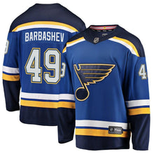 Load image into Gallery viewer, Fanatics Branded Ivan Barbashev St. Louis Blues Blue Breakaway Player Jersey