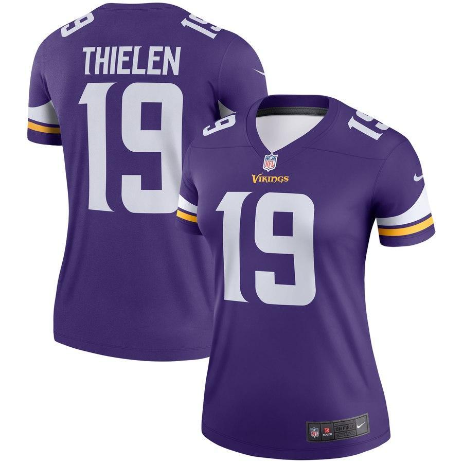 Adam Thielen #19 Minnesota Vikings Women's Purple Legend Jersey