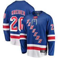 Load image into Gallery viewer, Fanatics Branded Chris Kreider New York Rangers Blue Home Breakaway Player Jersey