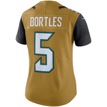 Load image into Gallery viewer, Blake Bortles #5 Jacksonville Jaguars Women's Bold Gold Color Rush