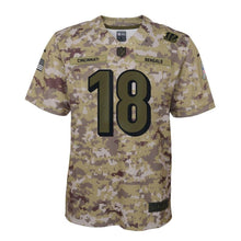 Load image into Gallery viewer, A.J. Green #18 Cincinnati Bengals Youth Camo Salute to Service Game Jersey