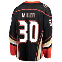 Load image into Gallery viewer, Fanatics Branded Ryan Miller Anaheim Ducks Black Breakaway Player Jersey