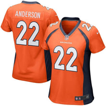 Load image into Gallery viewer, CJ Anderson #22 Denver Broncos Women's Orange Game Jersey