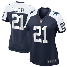 Load image into Gallery viewer, Ezekiel Elliott #21 Dallas Cowboys Women's Navy Alternate Game Jersey