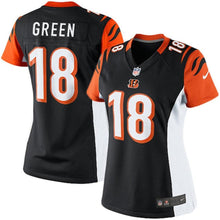 Load image into Gallery viewer, AJ Green #18 Cincinnati Bengals Women&#39;s Black Limited Jersey