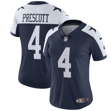 Load image into Gallery viewer, Dak Prescott #4 Dallas Cowboys Women's Navy Alternate Vapor Untouchable