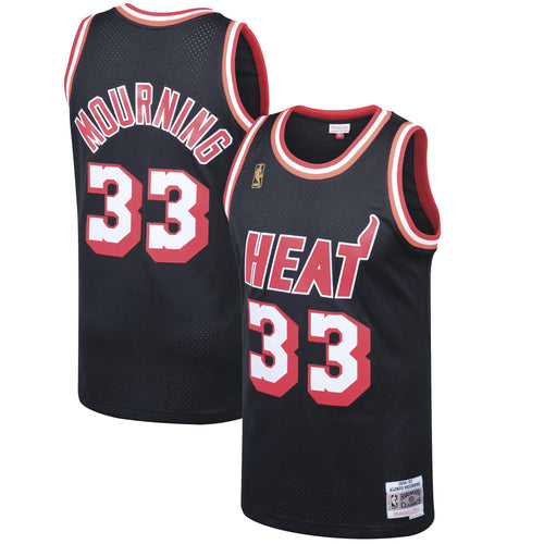 Alonzo Mourning #33 Miami Heat Black 1996-97 Hardwood Classics Mens Swingman Jersey