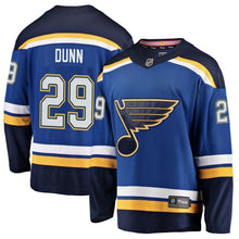 Load image into Gallery viewer, Fanatics Branded Vince Dunn St. Louis Blues Blue Breakaway Player Jersey