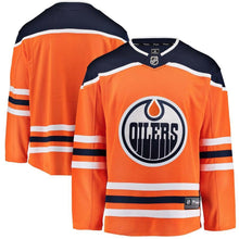 Load image into Gallery viewer, Fanatics Branded Edmonton Oilers Orange Breakaway Home Jersey