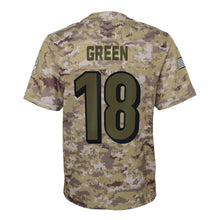 Load image into Gallery viewer, A.J. Green #18 Cincinnati Bengals Youth Camo Salute to Service Game Jersey