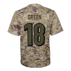 A.J. Green #18 Cincinnati Bengals Youth Camo Salute to Service Game Jersey