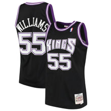 Load image into Gallery viewer, Jason Williams #55 Sacramento Kings Black 2000-01 Hardwood Classics Mens Swingman Jersey