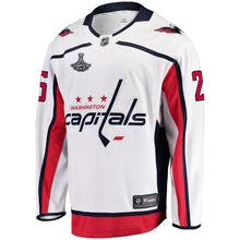 Load image into Gallery viewer, Fanatics Branded Devante Smith-Pelly Washington Capitals White 2018 Stanley Cup Champions Away Breakaway Player Jersey