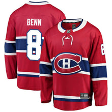 Load image into Gallery viewer, Fanatics Branded Jordie Benn Montreal Canadiens Red Breakaway Player Jersey