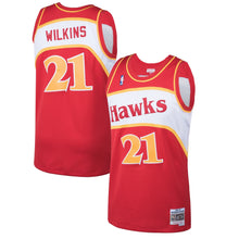 Load image into Gallery viewer, Dominique Wilkins #21 Atlanta Hawks Red 1986-87 Hardwood Classics Mens Swingman Jersey