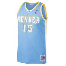 Load image into Gallery viewer, Carmelo Anthony #15 Denver Nuggets Light Blue 2003-04 Hardwood Classics Mens Swingman Jersey