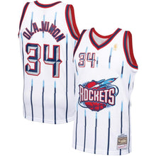 Load image into Gallery viewer, Hakeem Olajuwon #34 Houston Rockets Navy/Red 1996-97 Hardwood Classics Mens Swingman Jersey