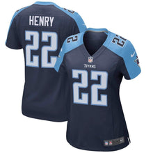 Load image into Gallery viewer, Derrick Henry #22 Tennessee Titans Women's Navy Game Jersey