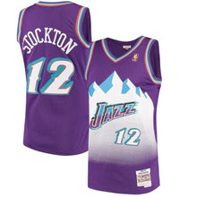 Load image into Gallery viewer, John Stockton #12 Utah Jazz 1996-97 Hardwood Classics Mens Swingman Jersey