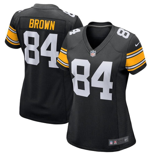 Antonio Brown #84 Pittsburgh Steelers Women's Black Alternate Game Jersey