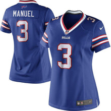 Load image into Gallery viewer, EJ Manuel #3 Buffalo Bills Women's Royal Blue Limited Jersey