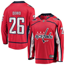 Load image into Gallery viewer, Fanatics Branded Nic Dowd Washington Capitals Red Home Breakaway Player Jersey