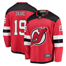 Load image into Gallery viewer, Fanatics Branded Travis Zajac New Jersey Devils Red Home Breakaway Player Jersey