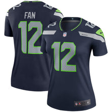 Load image into Gallery viewer, 12s Seattle Seahawks Women&#39;s College Navy Legend Jersey