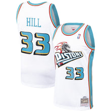 Load image into Gallery viewer, Grant Hill #33 Detroit Pistons White 1998-99 Hardwood Classics Mens Swingman Jersey