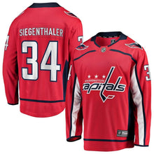 Load image into Gallery viewer, Fanatics Branded Jonas Siegenthaler Washington Capitals Red Home Breakaway Player Jersey