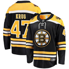 Load image into Gallery viewer, Fanatics Branded Torey Krug Boston Bruins Black Home Breakaway Player Jersey