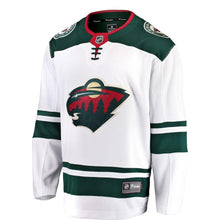 Load image into Gallery viewer, Fanatics Branded Minnesota Wild White Breakaway Away Jersey