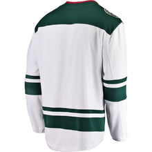 Load image into Gallery viewer, Fanatics Branded Minnesota Wild White Breakaway Away Jersey