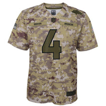 Load image into Gallery viewer, Case Keenum #4 Denver Broncos Youth Camo Salute to Service Game Jersey