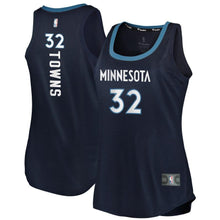 Load image into Gallery viewer, Karl-Anthony #32 Towns Minnesota Timberwolves Women's Navy Fast Break Tank