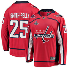 Load image into Gallery viewer, Fanatics Branded Devante Smith-Pelly Washington Capitals Red 2018 Stanley Cup Champions Home Breakaway Player Jersey
