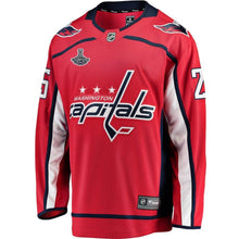 Load image into Gallery viewer, Fanatics Branded Devante Smith-Pelly Washington Capitals Red 2018 Stanley Cup Champions Home Breakaway Player Jersey