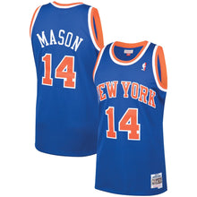 Load image into Gallery viewer, Anthony Mason #14 New York Knicks Blue 1991-92 Hardwood Classics Mens Swingman Jersey