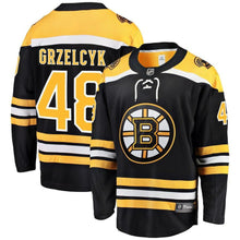 Load image into Gallery viewer, Fanatics Branded Matt Grzelcyk Boston Bruins Black Home Breakaway Player Jersey