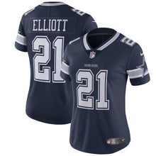 Load image into Gallery viewer, Ezekiel Elliott #21 Dallas Cowboys Women's Navy Vapor Untouchable Limited